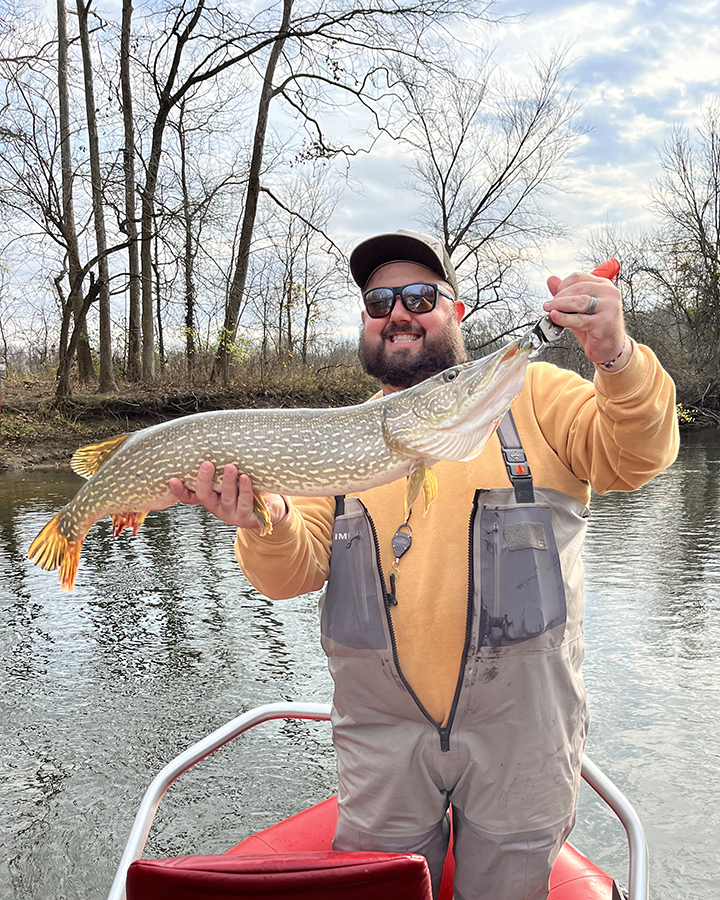 Indiana's upper Tippecanoe River pike fly fishing